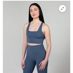 Women's Blue Sports Bra and Leggings Set